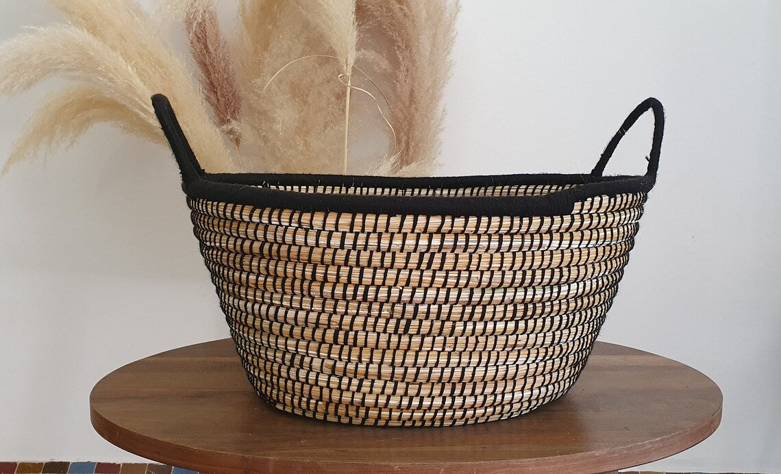 PANIER BOHÈME CHIC NOIR FAIT MAIN