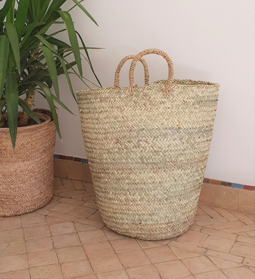 PANIER DE RANGEMENT EN OSIER TRÉSSÉ FAIT MAIN